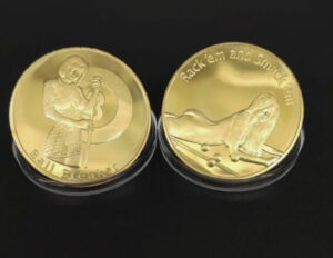 Heads I Get Tail - Tails I Get Head” Nude Flipping Coin. Brand New. Item has a silver finish. Comes in airtight