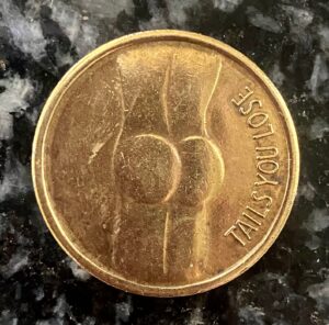 Vintage Male-Part ‘Heads’ or ‘Tails’ Coin - Risqué Adult Sexy Novelty Token