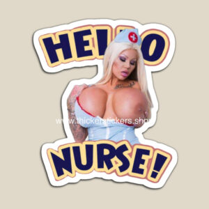 naughty-nurse-MILF-cougars-model-huge-booty-stickers-magnets