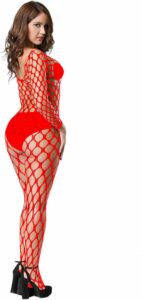 Sexy Red Fishnet Body suit Cherry Body stocking