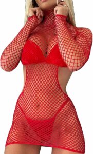 Fishnet Dress Mesh Bodysuit See Through