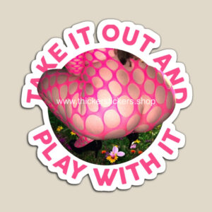 "Take it out And play With It" Squatting Fishnet Pawg