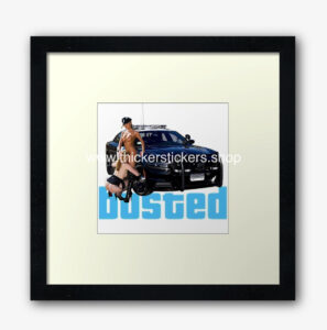 Police Dodge Charger Sexy Pin Up Art