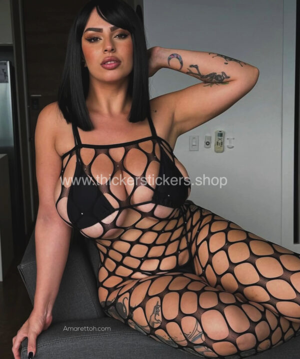 busty lady in body stockings