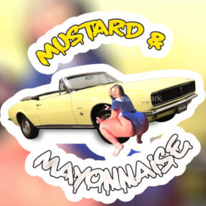 Thick Girl & 1967 Classic Chevy Camaro Convertible "Mustard And Mayonnaise"