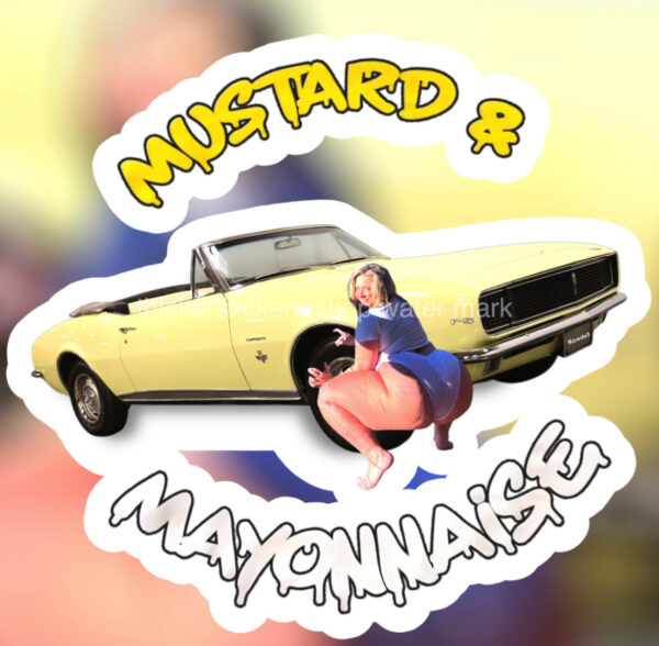 Thick Girl & 1967 Classic Chevy Camaro Convertible "Mustard And Mayonnaise"