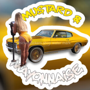 1972 cutlass Mustard and mayonnaise old school muscle car pin up