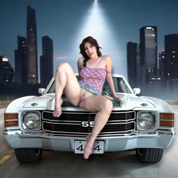 Hot Red Head On Chevy Chevelle Wall Art