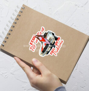 Busty Redhead vintage Camaro Model Magnet | Vinyl | Decal for Tool Box, Garage, Car Window, Bumper, Laptop, Water Bottle 